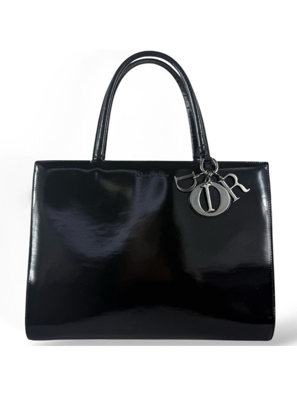 Christian DIOR Black Leather Lady D Tote - Picture 3 of 14